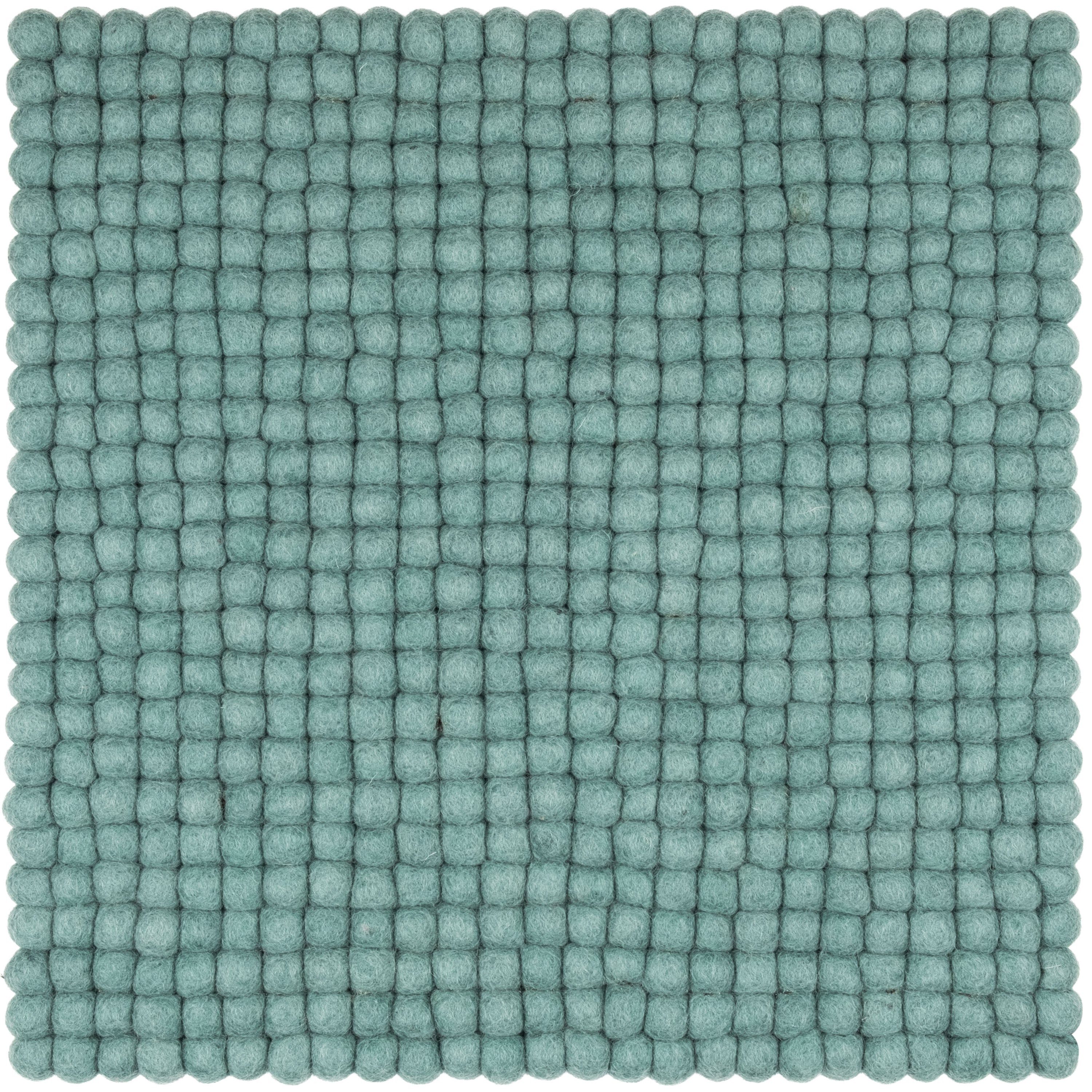 myfelt Stuhlkissen Filzkugel Sitzauflage eckig - 36 x 36 cm, beidseitig verwendbar, 100% Schurwolle