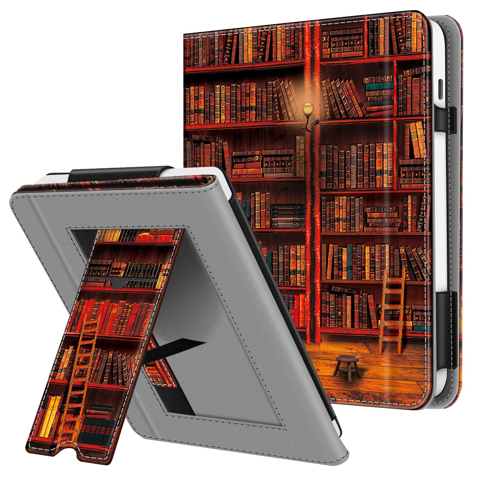 Fintie E-Reader-Hülle für Tolino Vision Color 2024/Vision 6 2021 7 Zoll, Kobo Libra Colour/2, Kickstand Case mit Kartenfach Handschlaufe & Auto Sleep/Wake