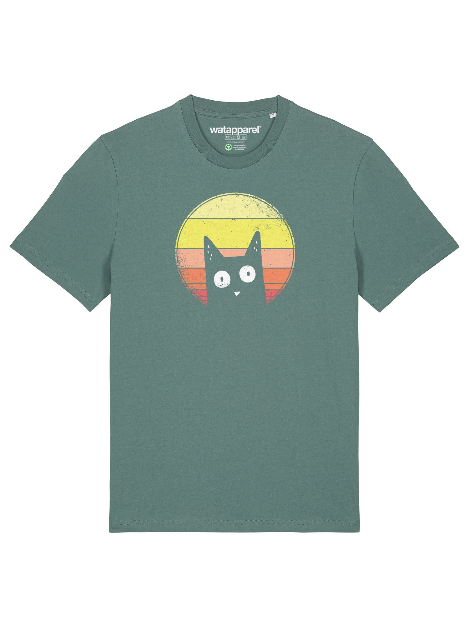wat? Apparel T-Shirt Sunset Cat