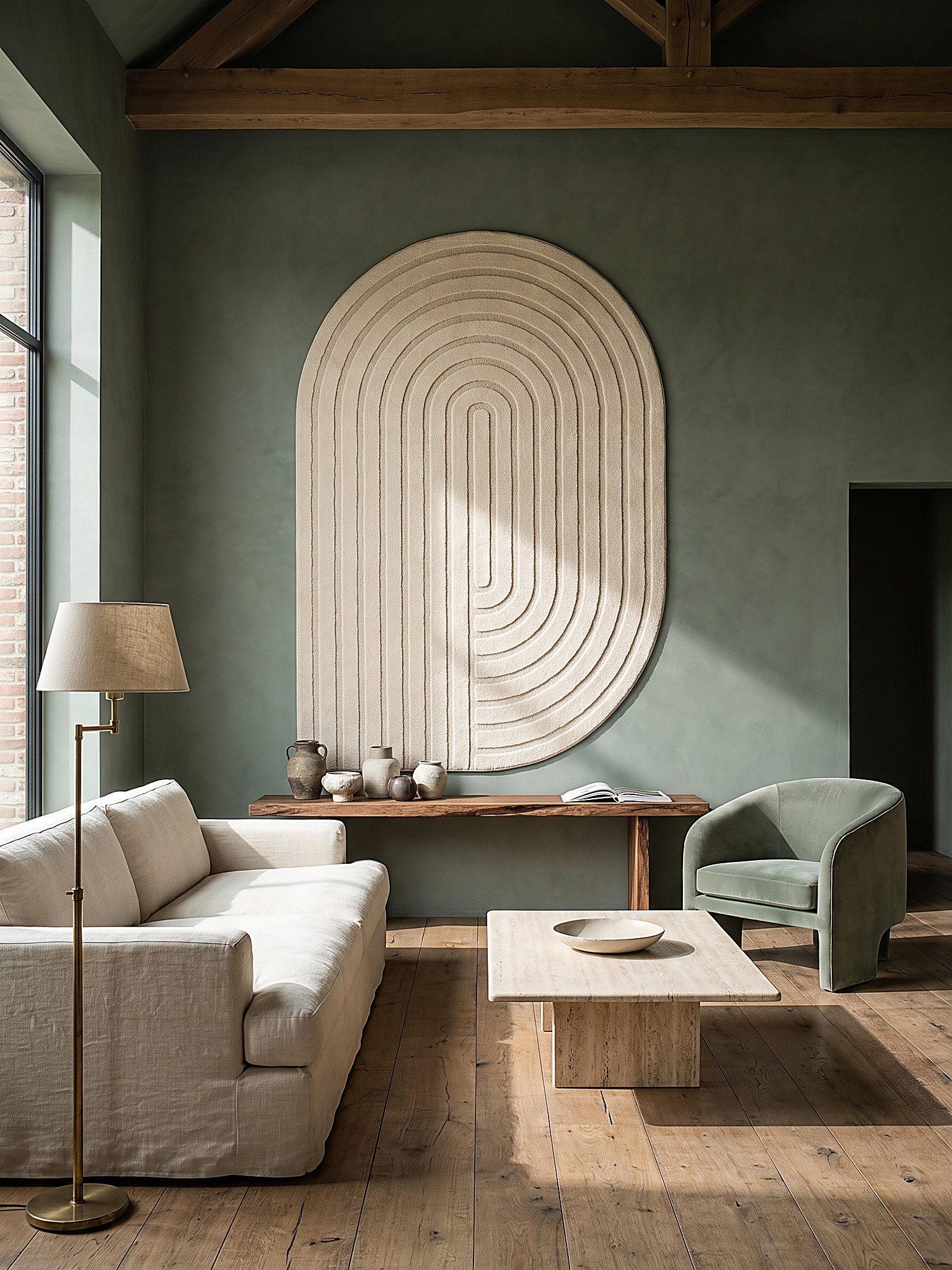 KADIMA DESIGN Teppich CETINA Kurzflorteppich Creme 160x230 Geometrisch Polypropylen, Oval, Höhe: 16 mm, Saugroboter-geeignet, Strapazierfähig, Pflegeleicht, Far – Bild 4 von 5