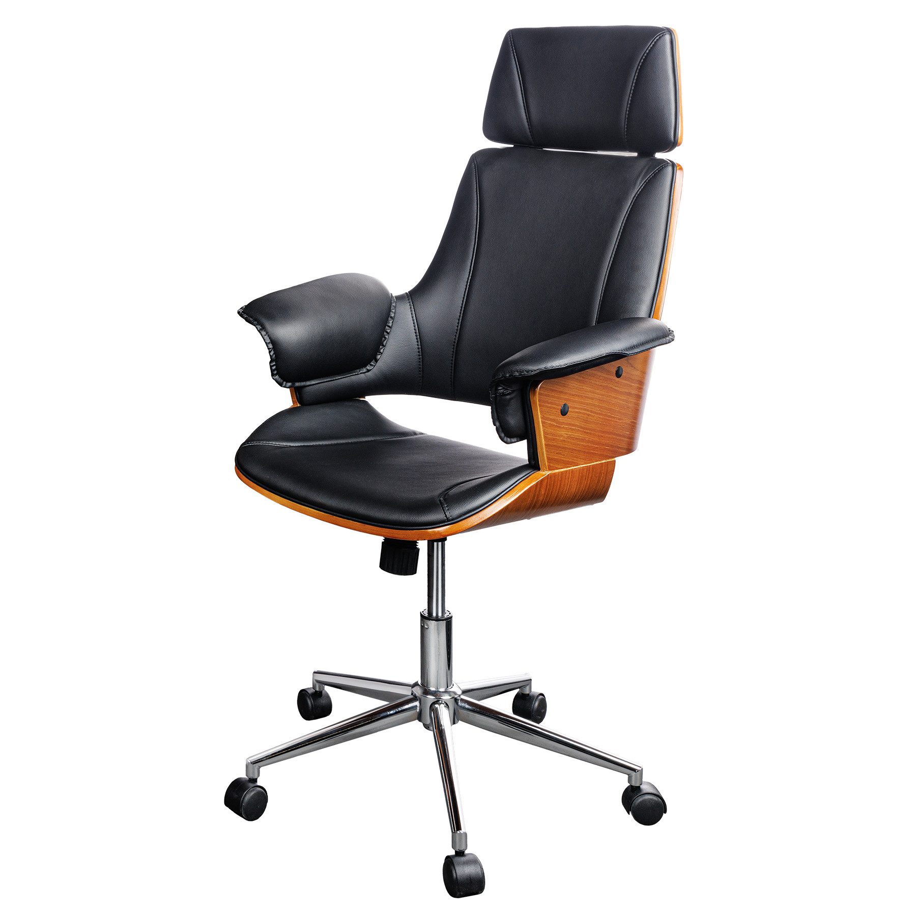 riess-ambiente Bürostuhl MANHATTAN natur / schwarz günstig online kaufen