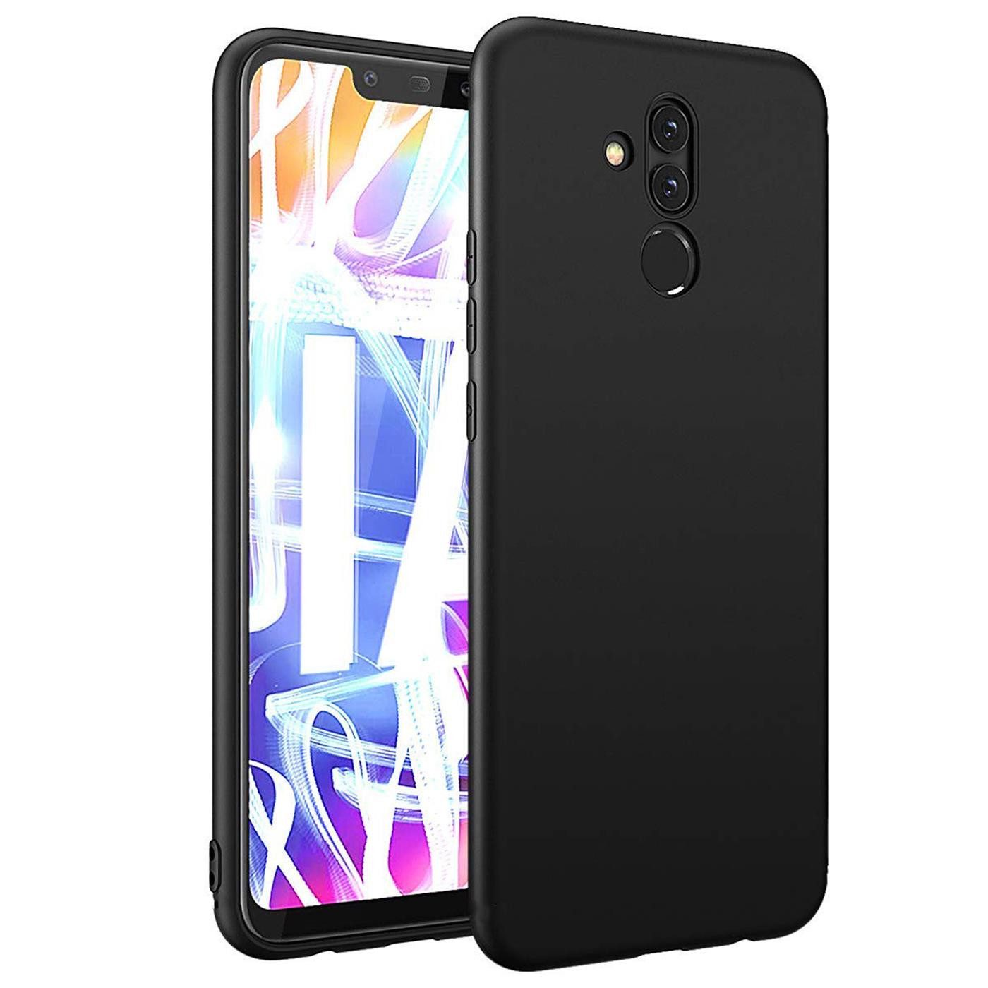 CoolGadget Handyhülle Black Series Handy Hülle für Huawei Mate 20 Lite 6,3 Zoll, Edle Silikon Schlicht Schutzhülle für Huawei Mate 20 Lite Hülle