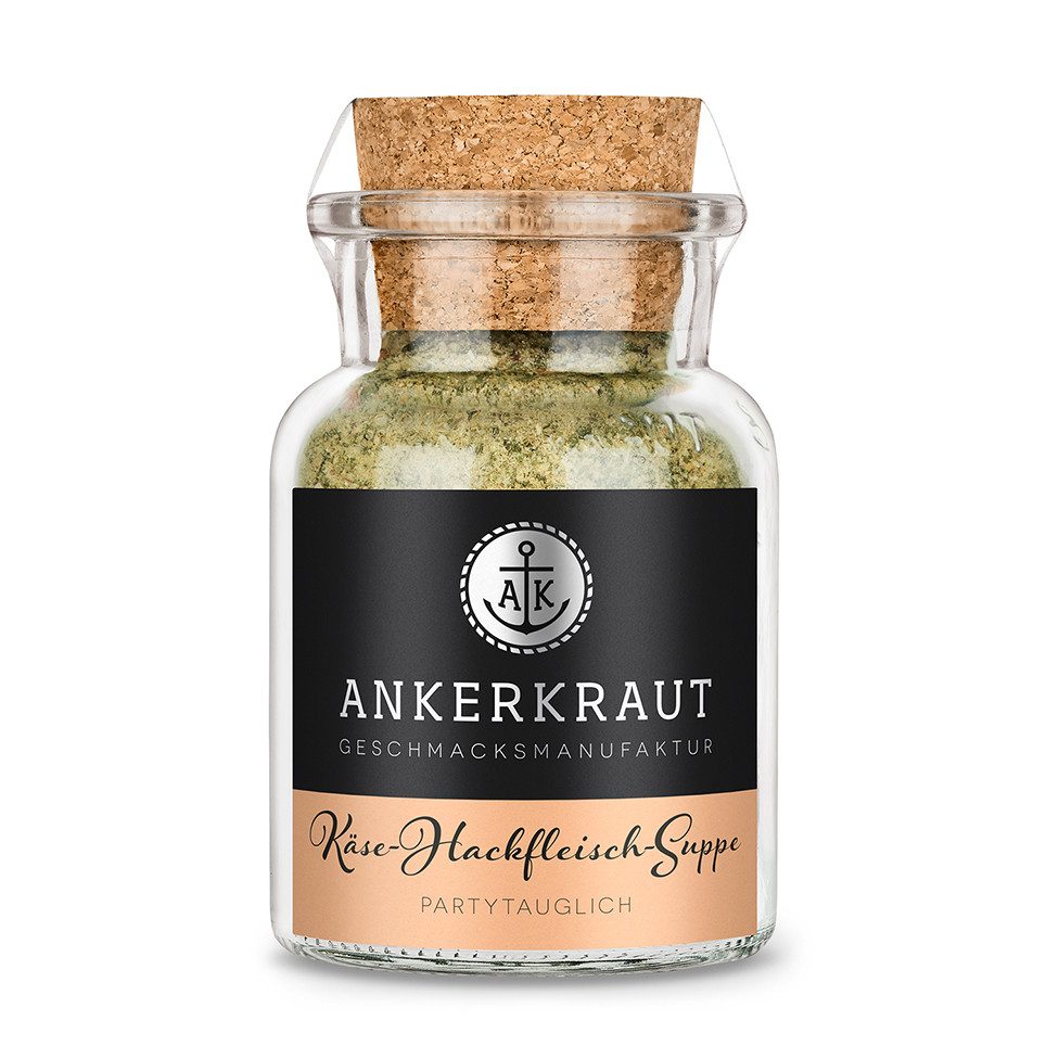 Ankerkraut Gewürz Käse Hackfleisch Suppe, 95g im Korkenglas, Ankerkraut