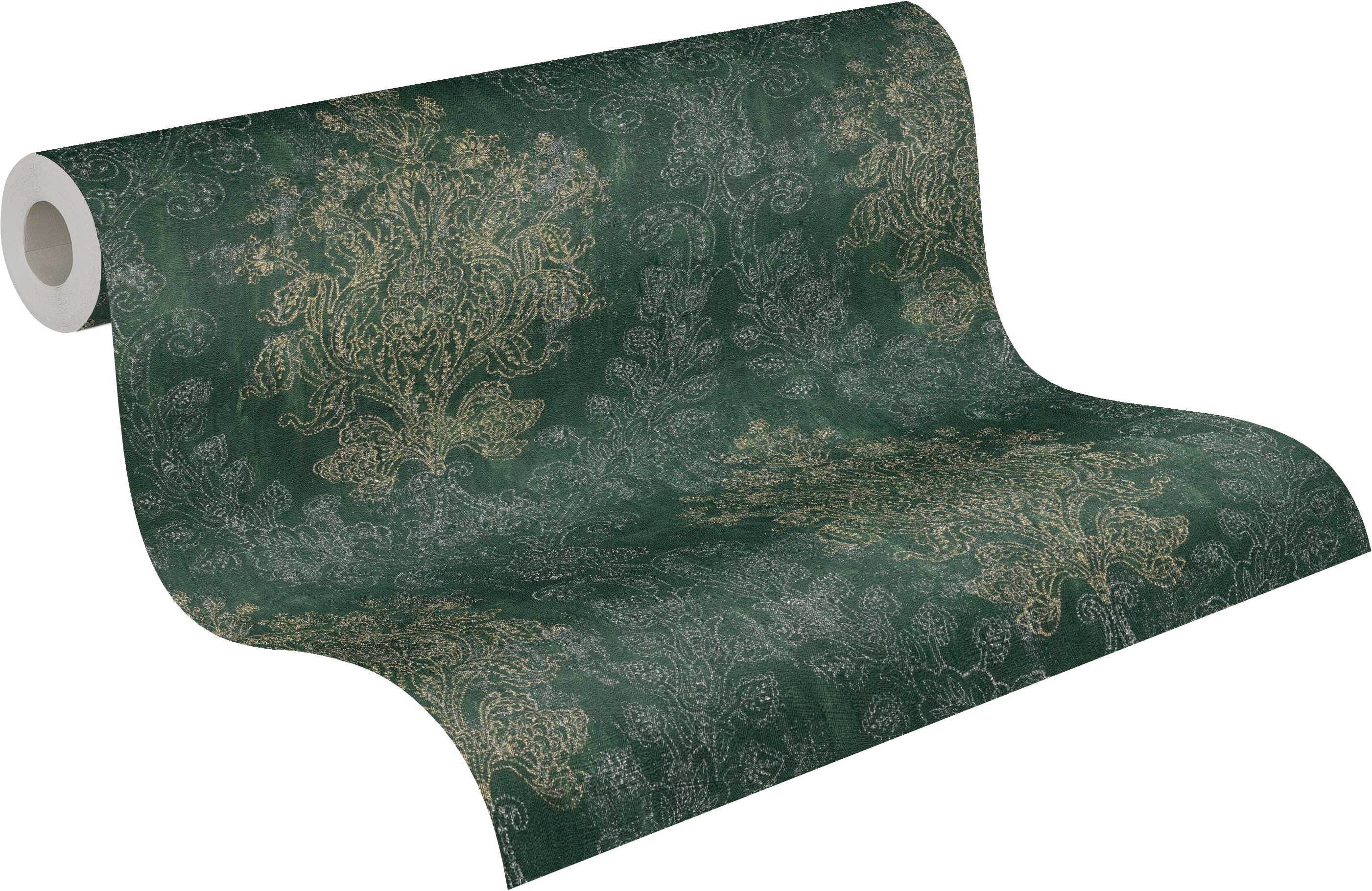 A.S. Création Vliestapete Trend Spectrum Baroque – Glänzendes Ornament Vliestapete, leicht strukturiert, Barock, ornamental, metallic, (1 St), Elegantes Barocko – Bild 2 von 5