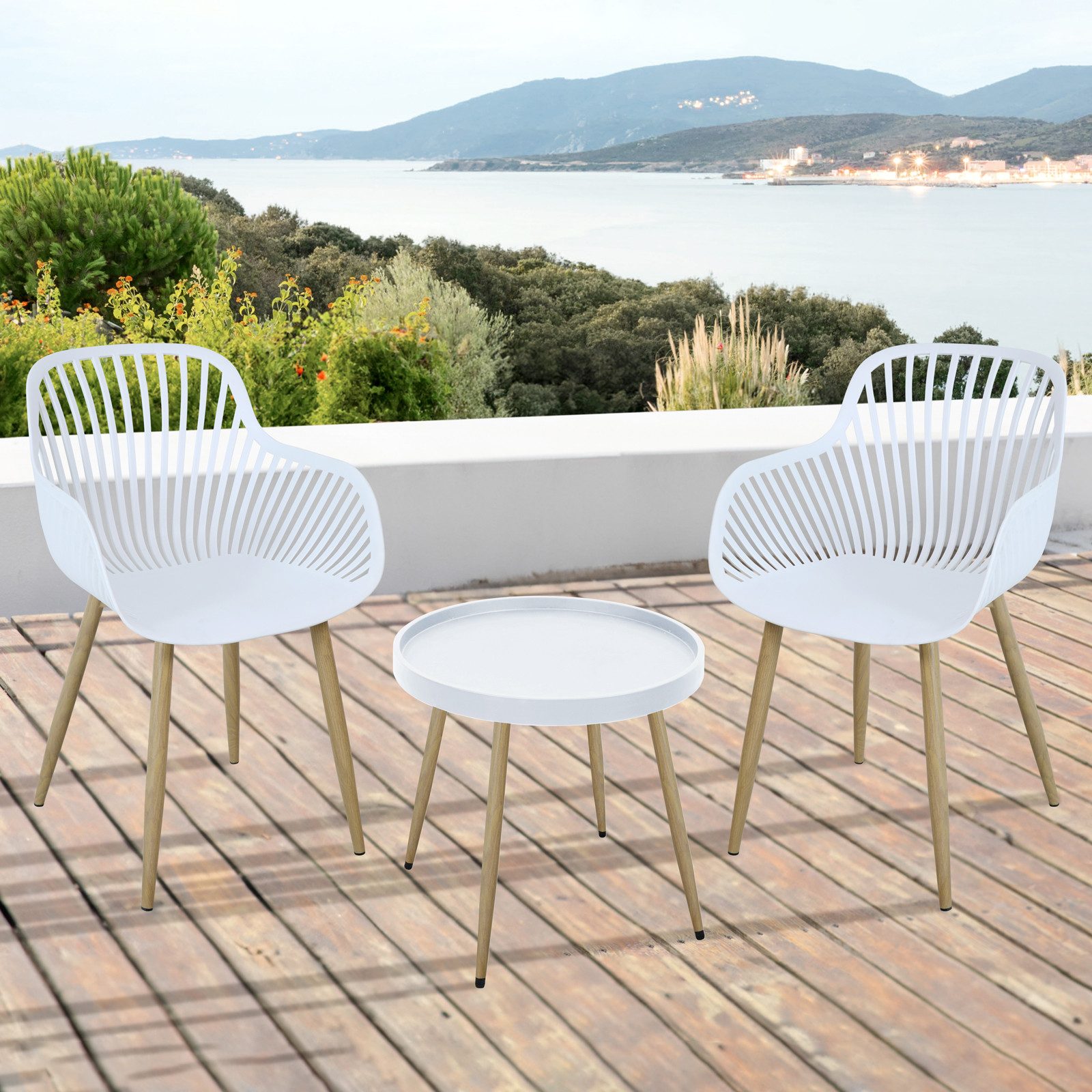 SVITA Sitzgruppe PHILLY, (3tlg. Set), aus 2 Stühlen und 1 Tisch, platzspare günstig online kaufen