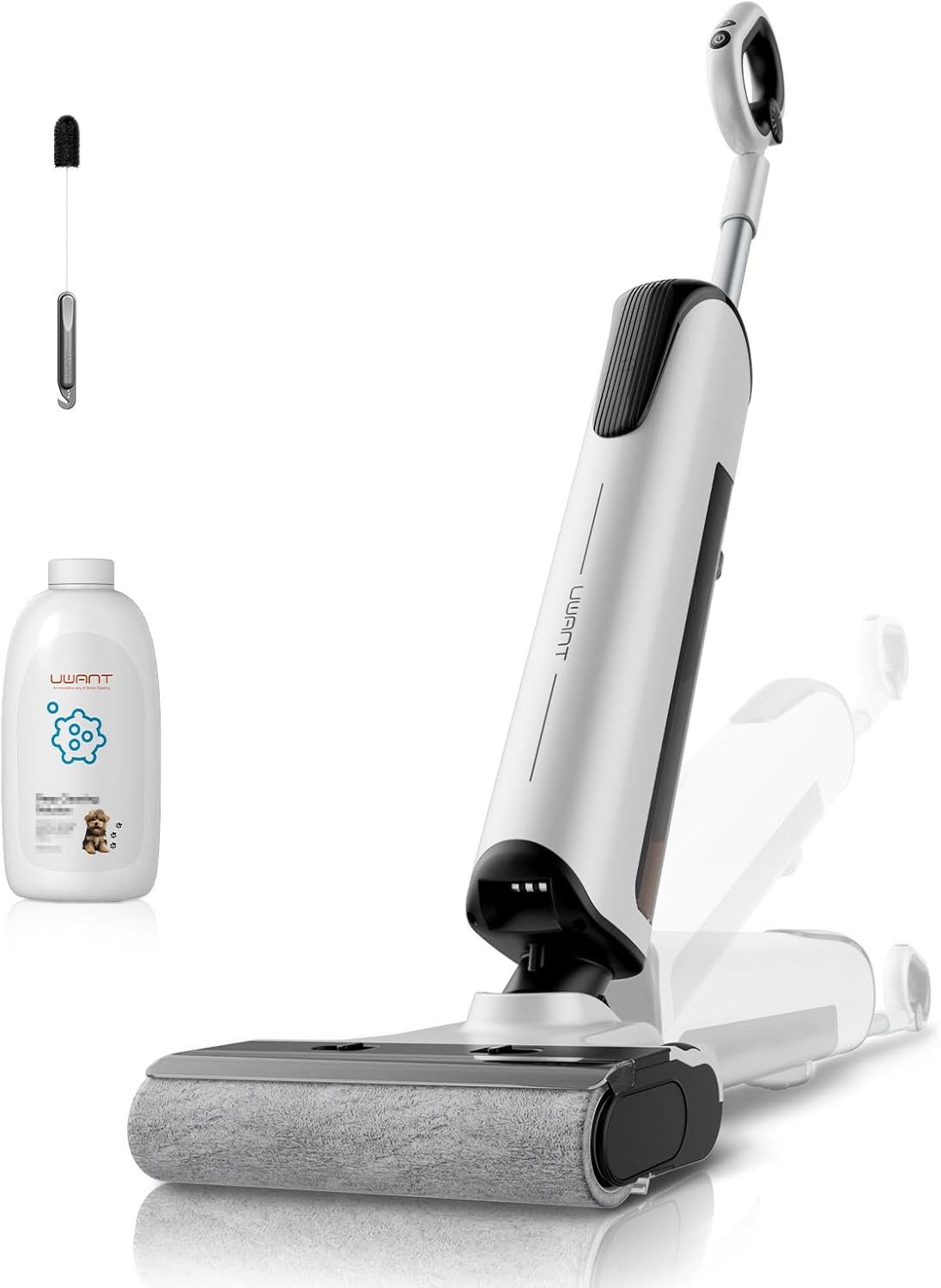 UWANT Nass-Trocken-Akkusauger intelligente Fleckenerkennung, 180°Neigungsfunktion, 2mm Kantenreinigung, 17000Pa Saugleistung