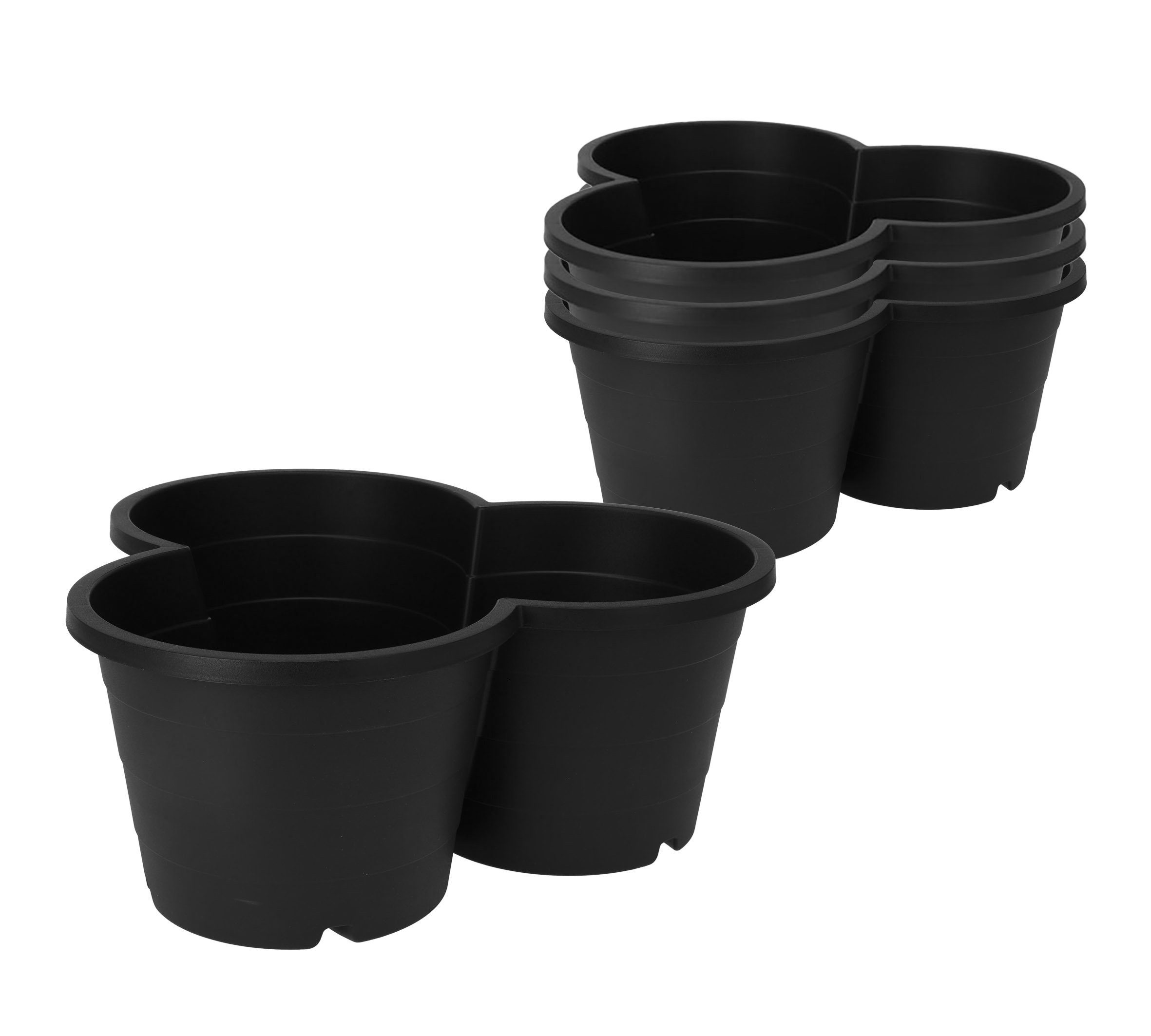 Spetebo Frühbeet Kartoffel und Tomaten Anzucht Pflanzturm - 4er Set (Set, 1 St., 4er), Kunststoff Säulen Topf in anthrazit stapelbar