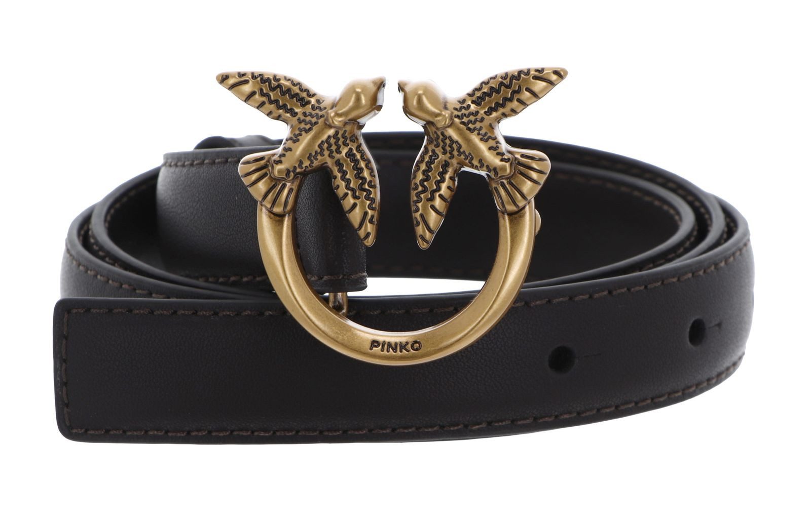 PINKO Ledergürtel H2 Belt aus echtem Rindsleder