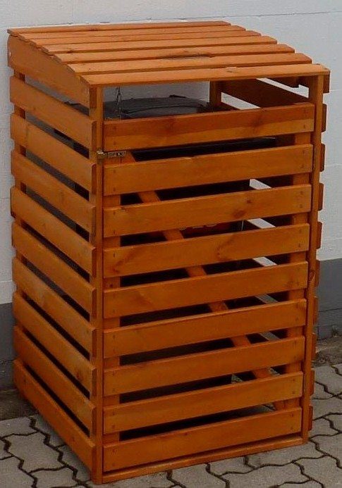promadino Mülltonnenbox, für 1x120 l aus Holz, BxTxH: 68x63x111 cm online  kaufen | OTTO