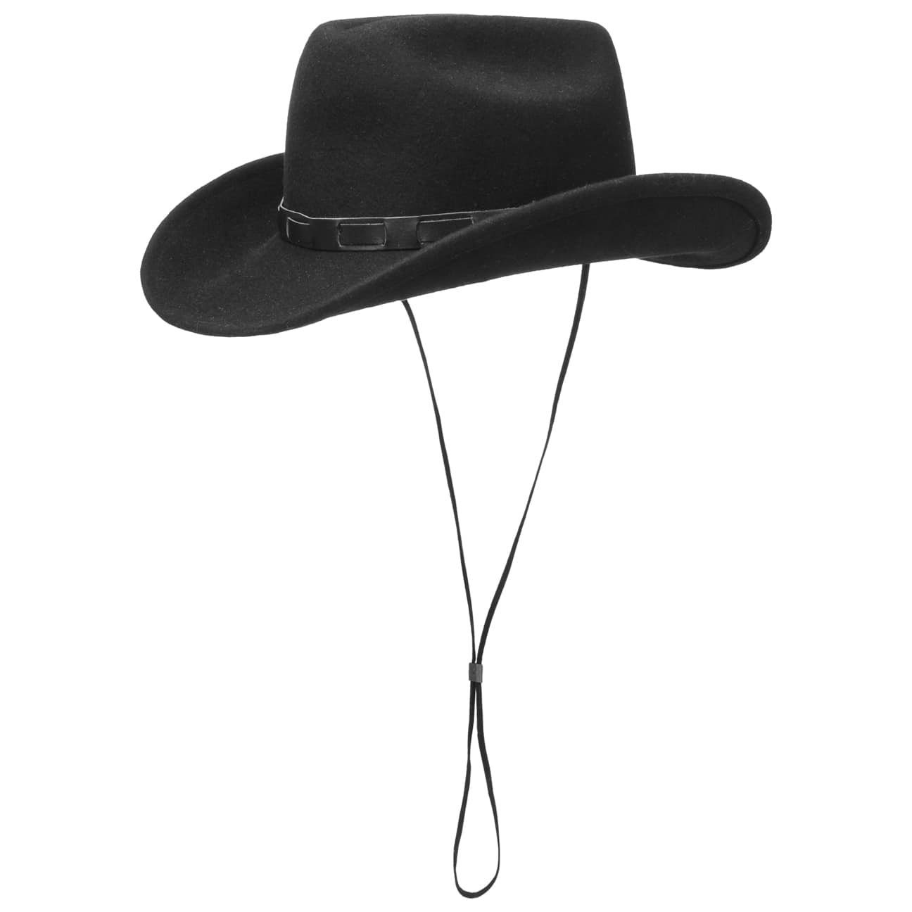 Lipodo Cowboyhut Cowboyhut mit Kinnband kaufen