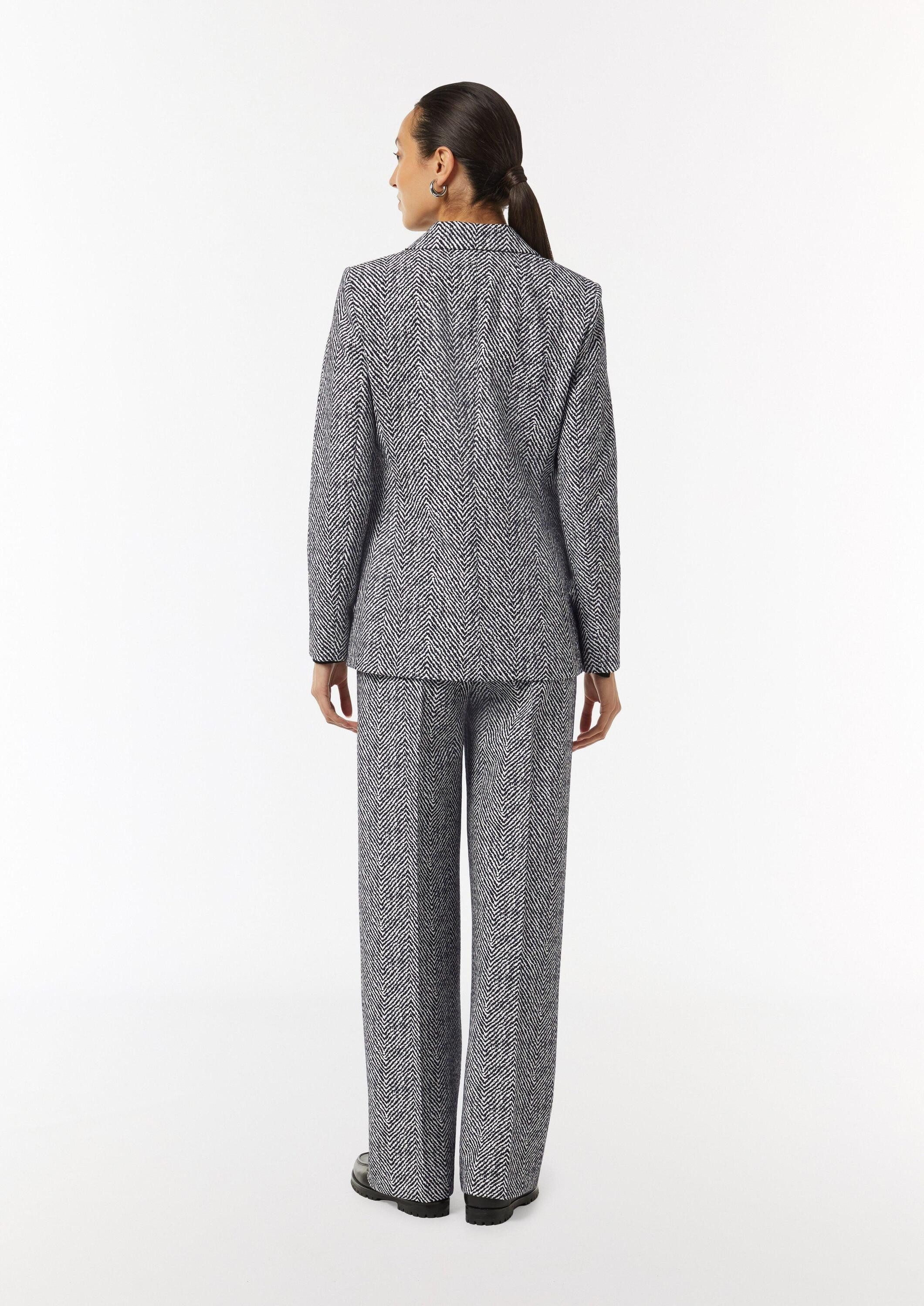 comma Jackenblazer Indoor-Blazer Antaillierter Blazer aus Jacquard