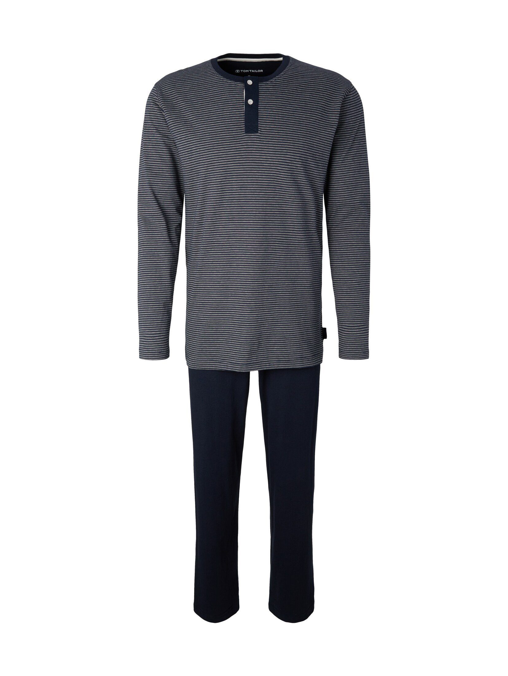 TOM TAILOR Pyjama Unterwäsche (2 tlg) Pyjama-Set aus Baumwolle