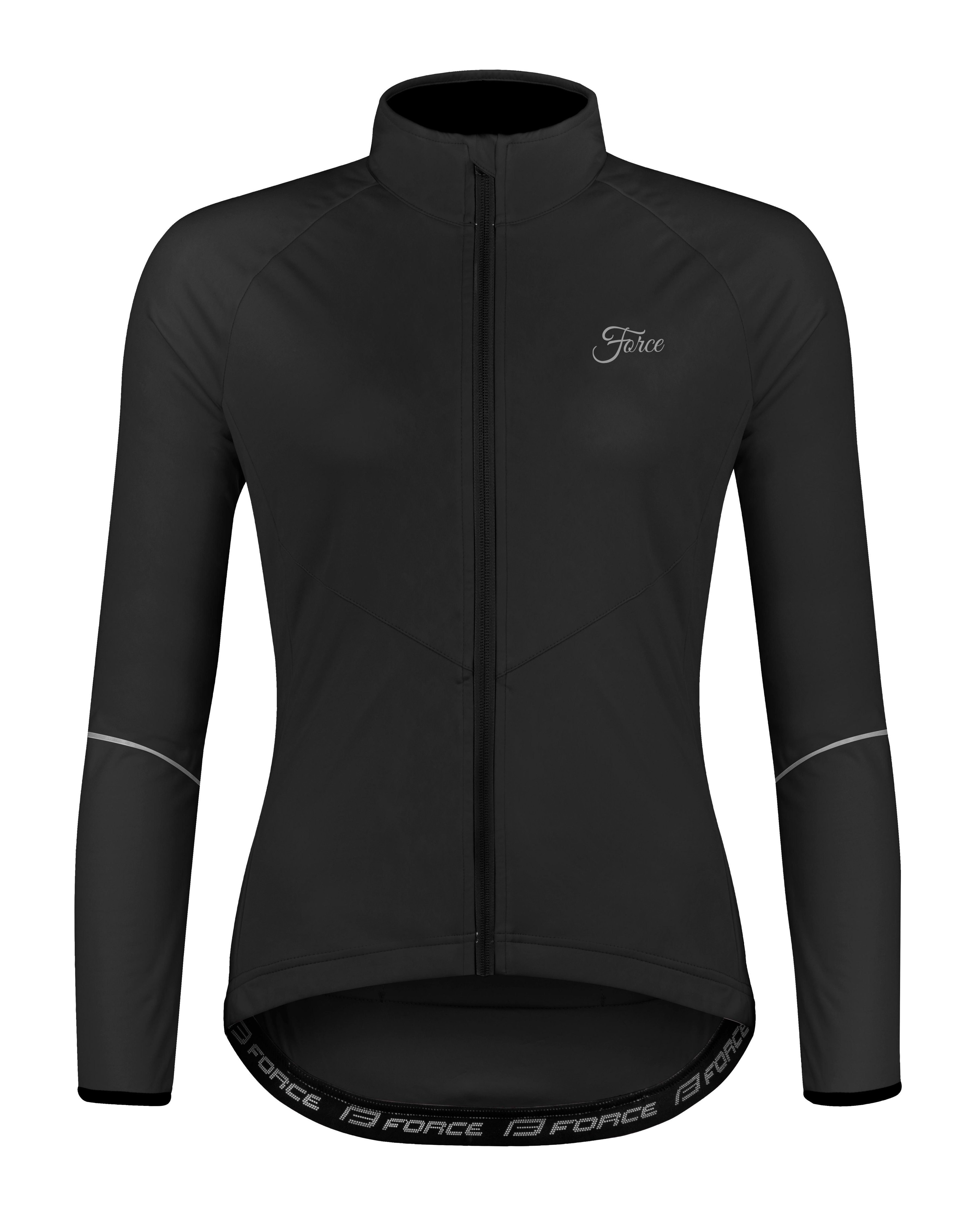 Fahrradjacke Jacke FORCE ARROW LADY schwarz +5 °C bis +15 °C %%%