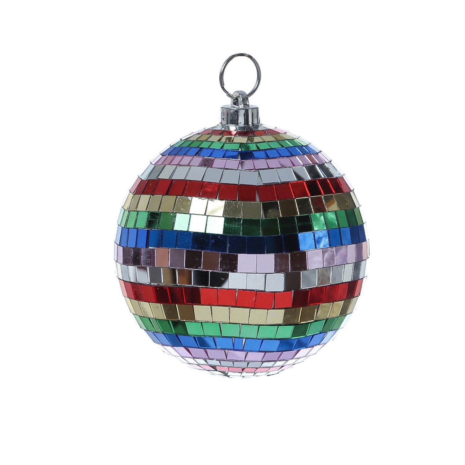SATISFIRE Discolicht Spiegelkugel 15cm mehrfarbig Discokugel Mirrorball Party Disko Deko