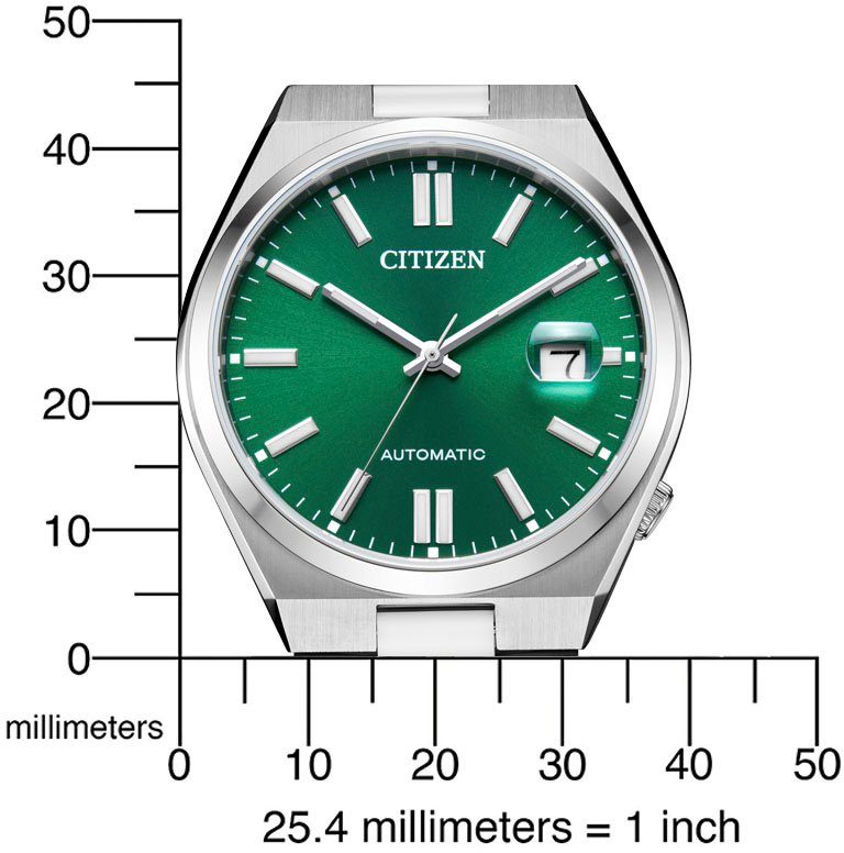 Citizen Automatikuhr TSUYOSA 60h NJ0150-81X, Armbanduhr, Damenuhr, Herrenuhr, Edelstahlarmband, Saphirglas, Datum