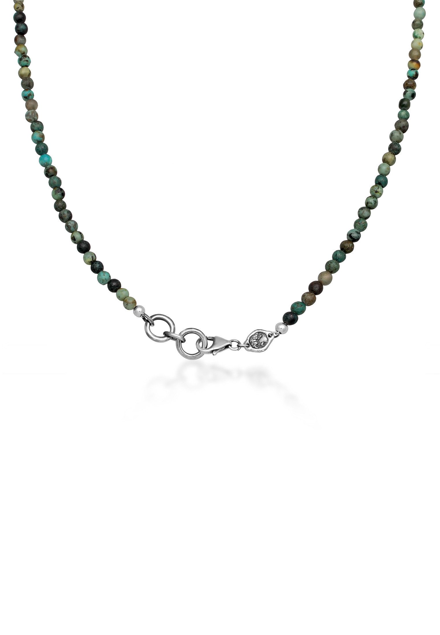 HAZE & GLORY Silberkette Afrikanische Türkis Perlen Wellen Anhänger 925 Sil günstig online kaufen