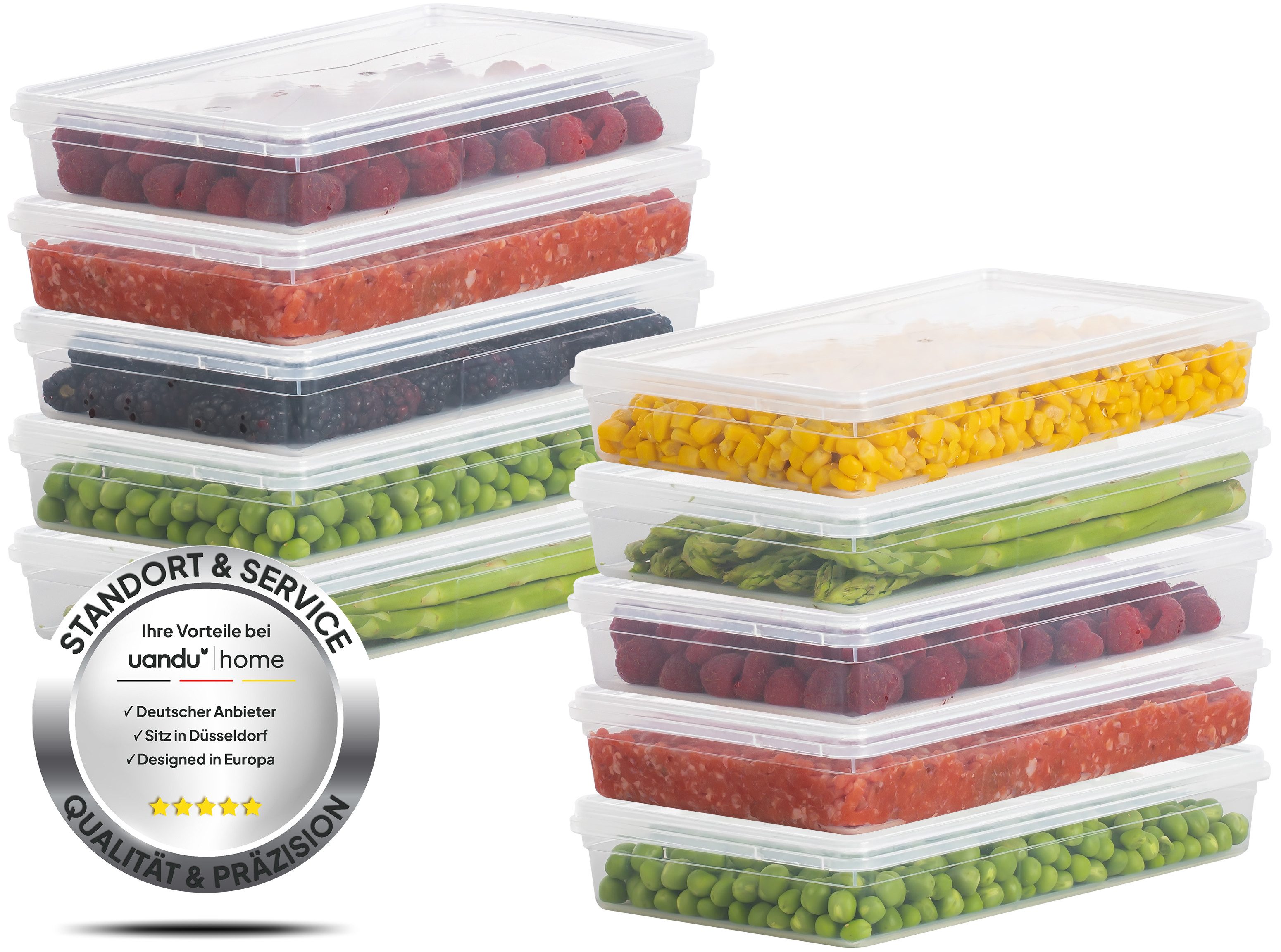 Yomarket Gefrierbehälter 8-tlg - BPA-frei, Mikrowellengeeignet & Auslaufsicher