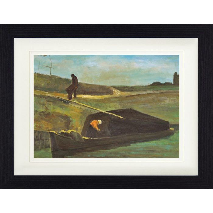 1art1 Bild mit Rahmen Vincent Van Gogh - Torfboot Mit Zwei Figuren 1883