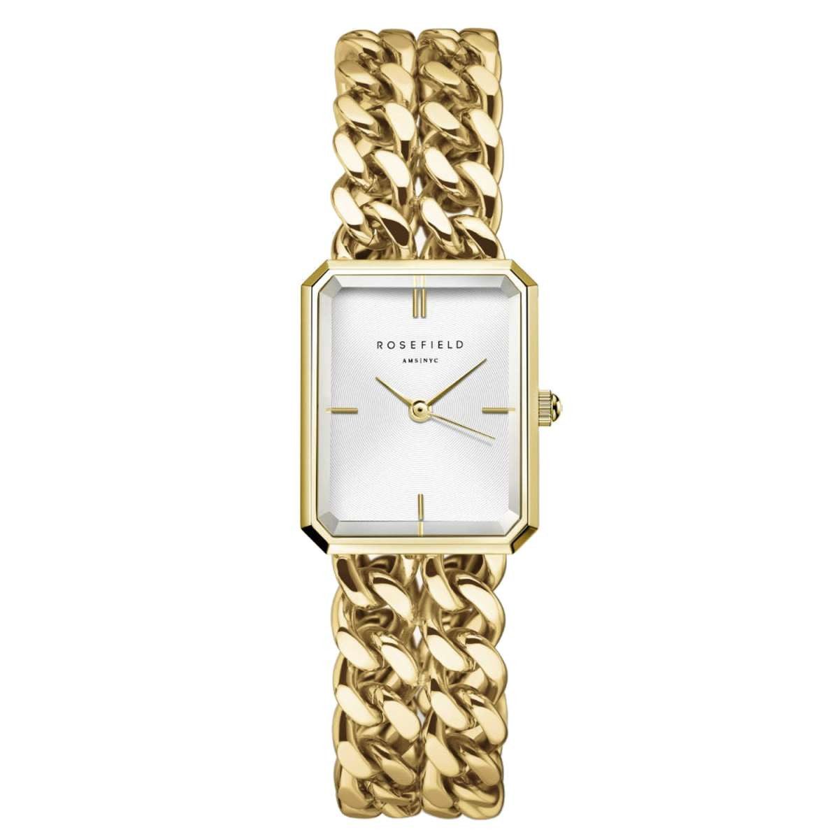 ROSEFIELD Quarzuhr SWGSG-O76, für Damen Studio Double Chain Goldfarben