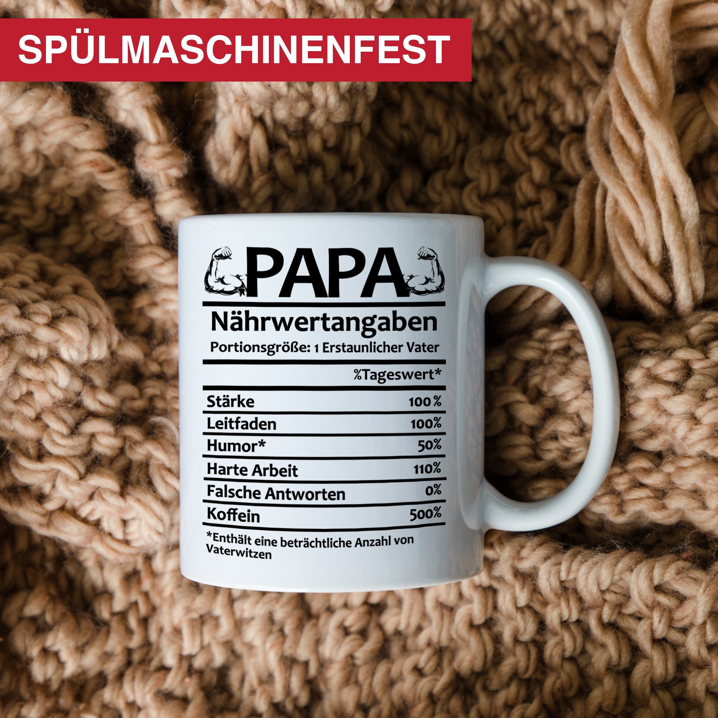 Giftandprint Tasse für Vater- Papa Tasse als Geschenk zum Vatertag Weihnachtsgeschenke, Mikrowellengeeignet, Spülmaschinenfest, Keramik, 325 ML
