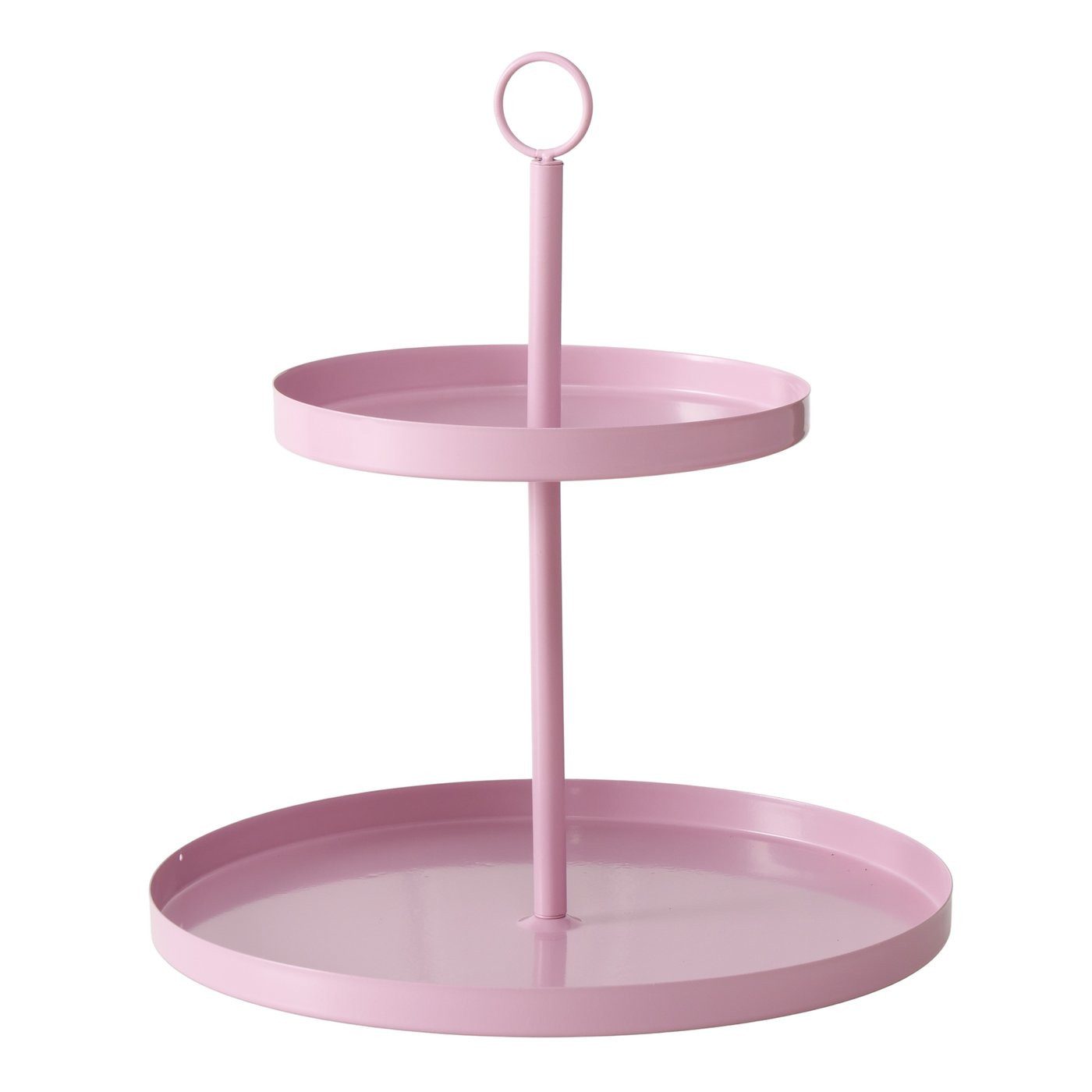 MF Dekoetagere Etagere Samina – Zarte Eleganz in Hellrosa 2 Etagen, lackiertes Eisen (1 St)