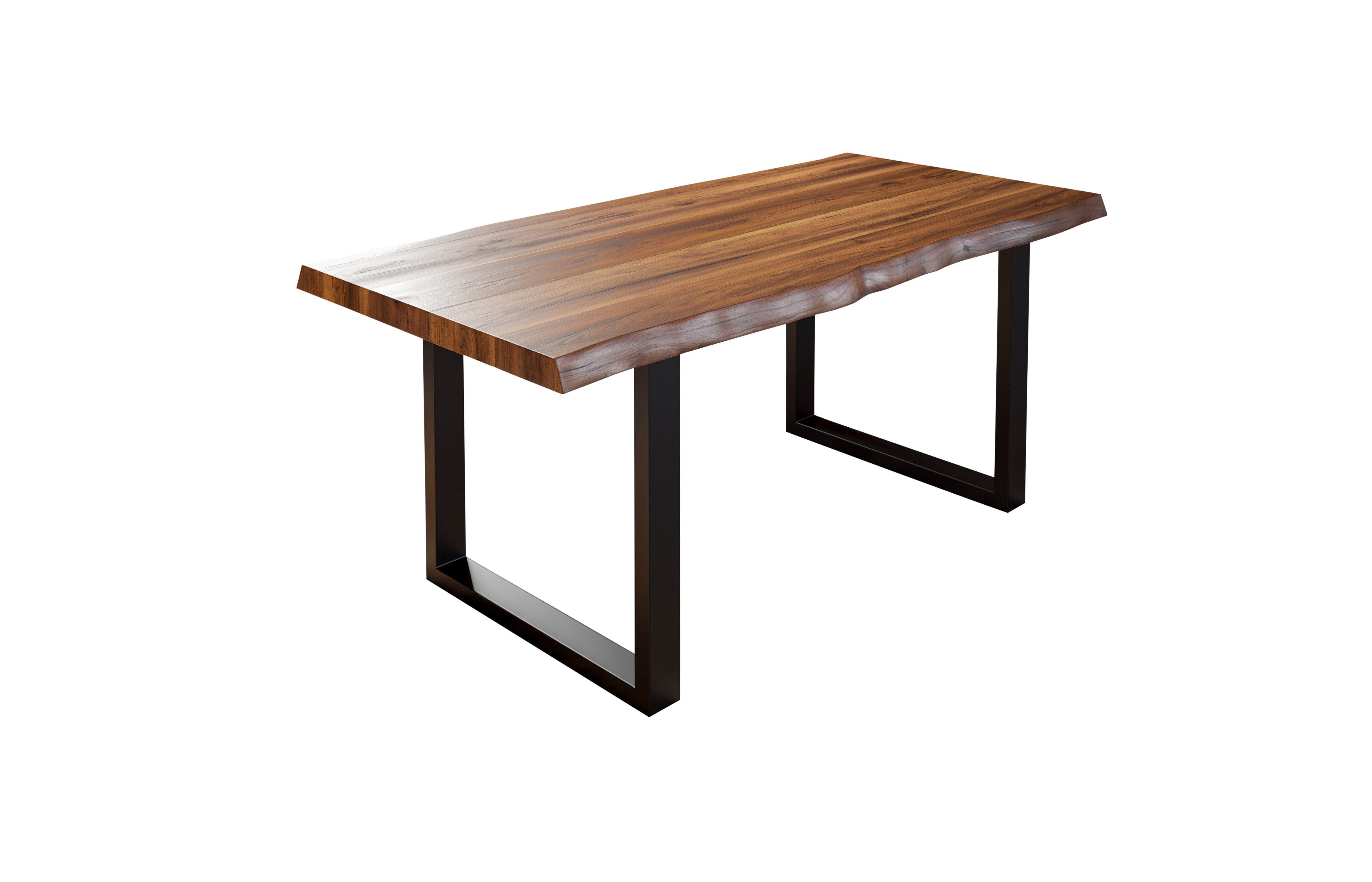 SAM® Baumkantentisch Ute, Akazienholz, Baumkante, Metallgestell U-Form, bis 3 Meter