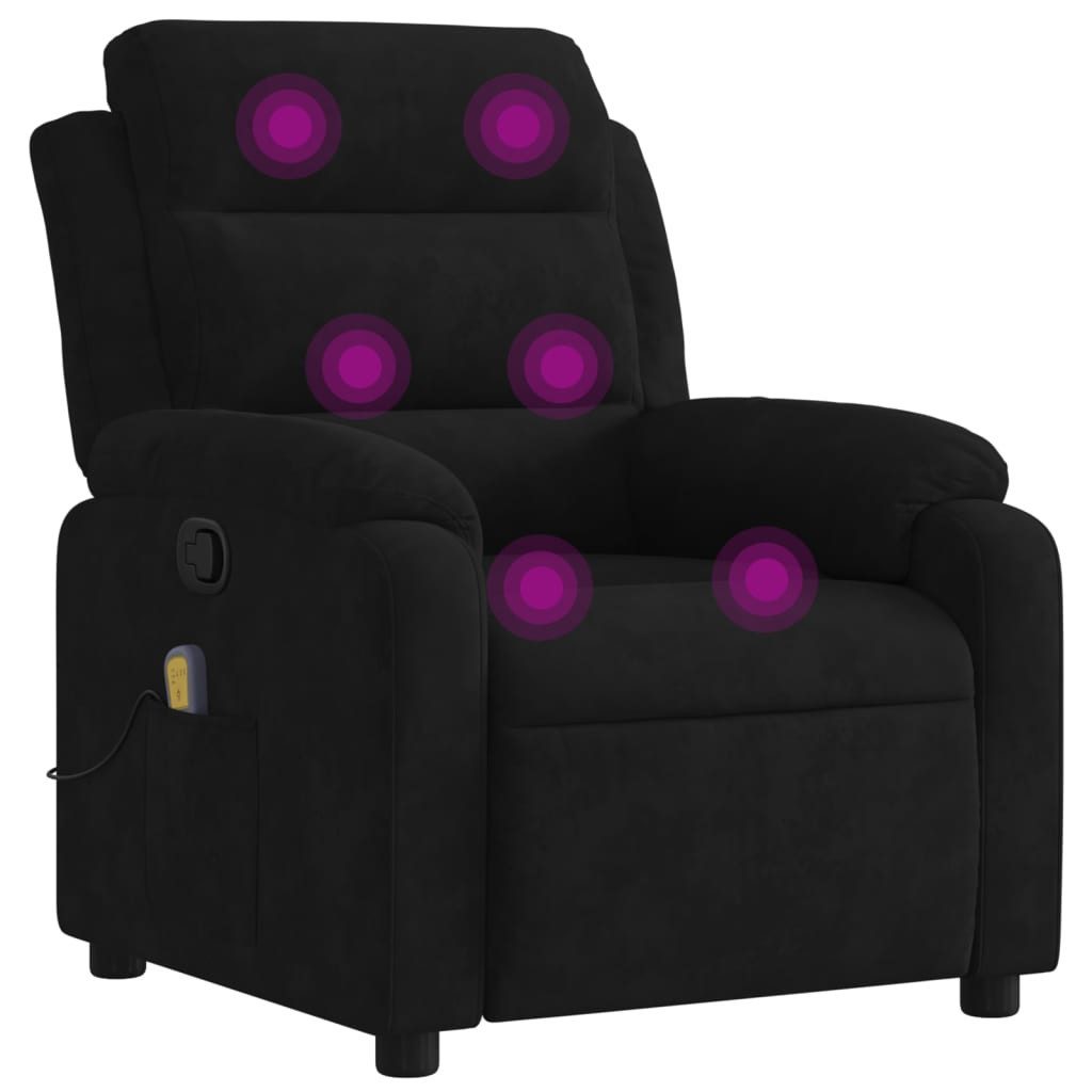 vidaXL Sessel Massage-Relaxsessel, schwarzer Samt (1-St) günstig online kaufen