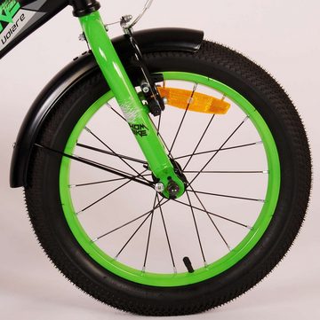 Volare Kinderfahrrad Kinderfahrrad Thombike für Jungen 16 Zoll Kinderrad in Schwarz Grün