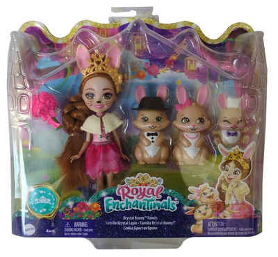 Enchantimals Spielfigur Mattel GYJ08 Royal Enchantimals Spielzeugset mit Hasenmädchen Familie