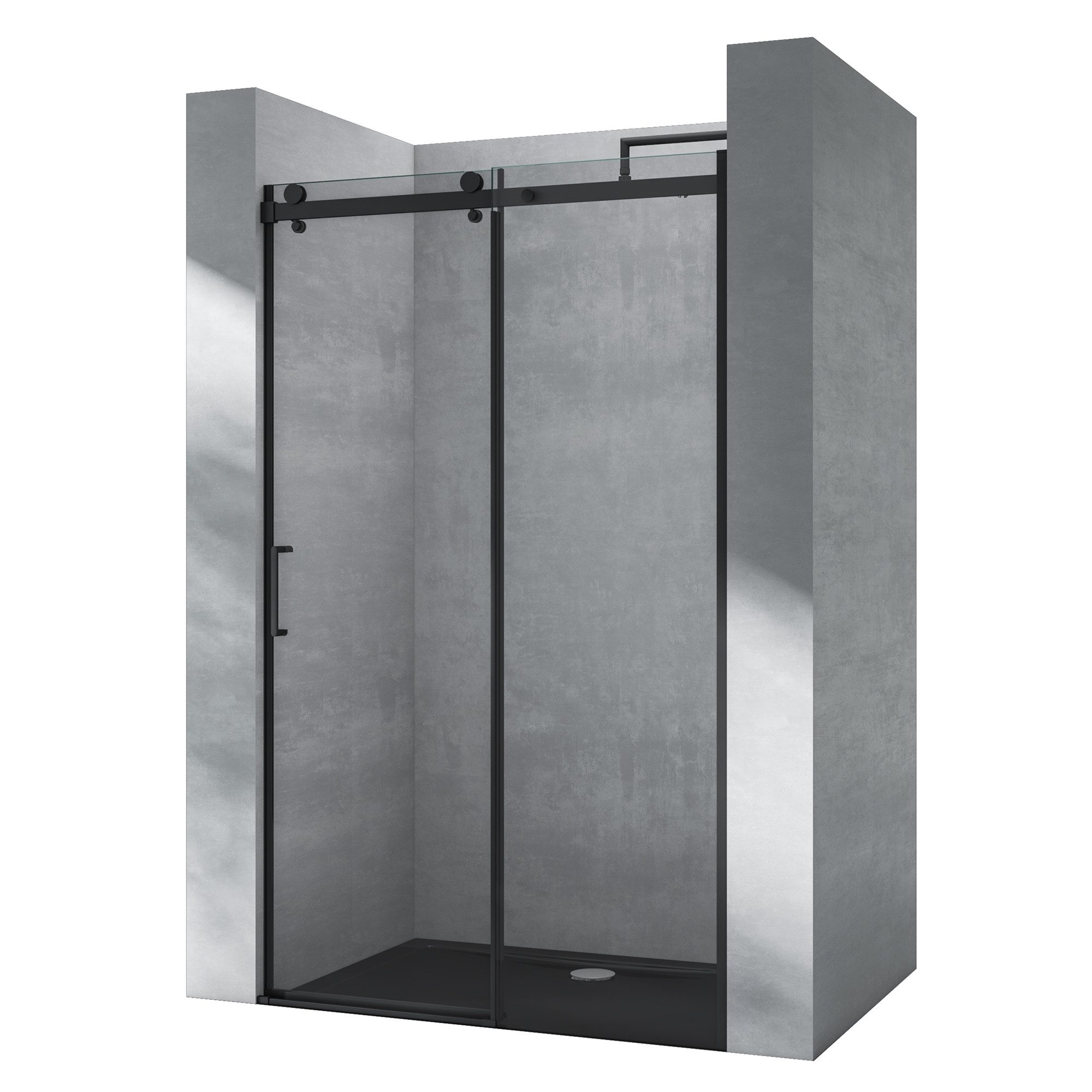 Mai & Mai Dusch-Schiebetür Duschtür Nischentür dusche Duschabtrennung Duschkabine Teramo19K, 100x195 cm, Einscheibensicherheitsglas