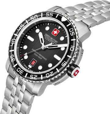 Swiss Military Hanowa Quarzuhr BLACK MARLIN, SMWGH0001702, Armbanduhr, Herrenuhr, Schweizer Uhr, Datum, Saphirglas, Swiss Made