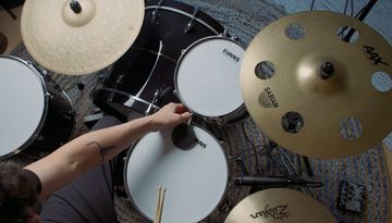 Tandem Drums Schlagzeug Drops Dämpfer Pads,Set, 4-St., 40g - 60g - 120g - 200g, mit Schlüsselanhänger