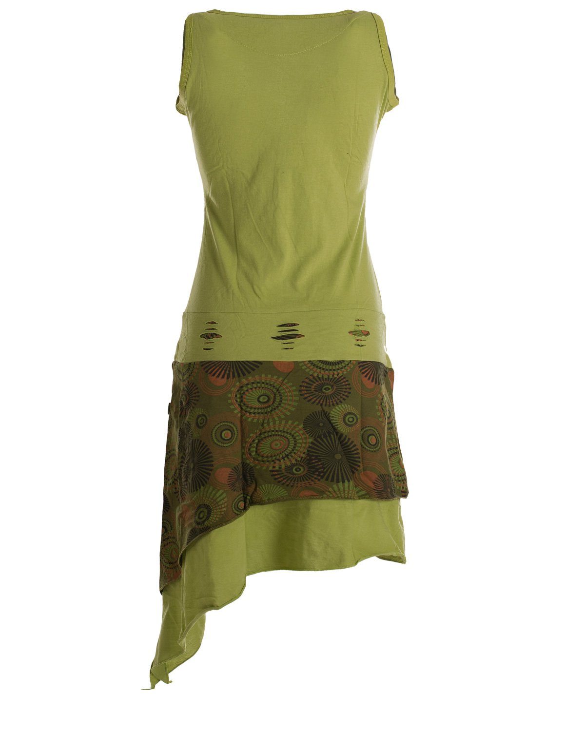 Vishes Zipfelkleid Ärmelloses asymmetrisches Lagenlook Zipfelkleid günstig online kaufen