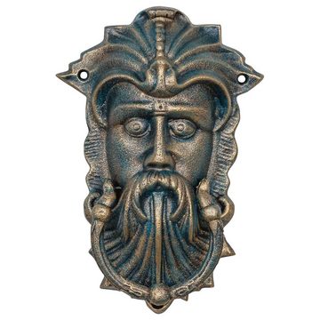 Aubaho Dekofigur Türklopfer Seefahrer Mittelalter Gesicht Figur Skulptur Eisen Antik-St