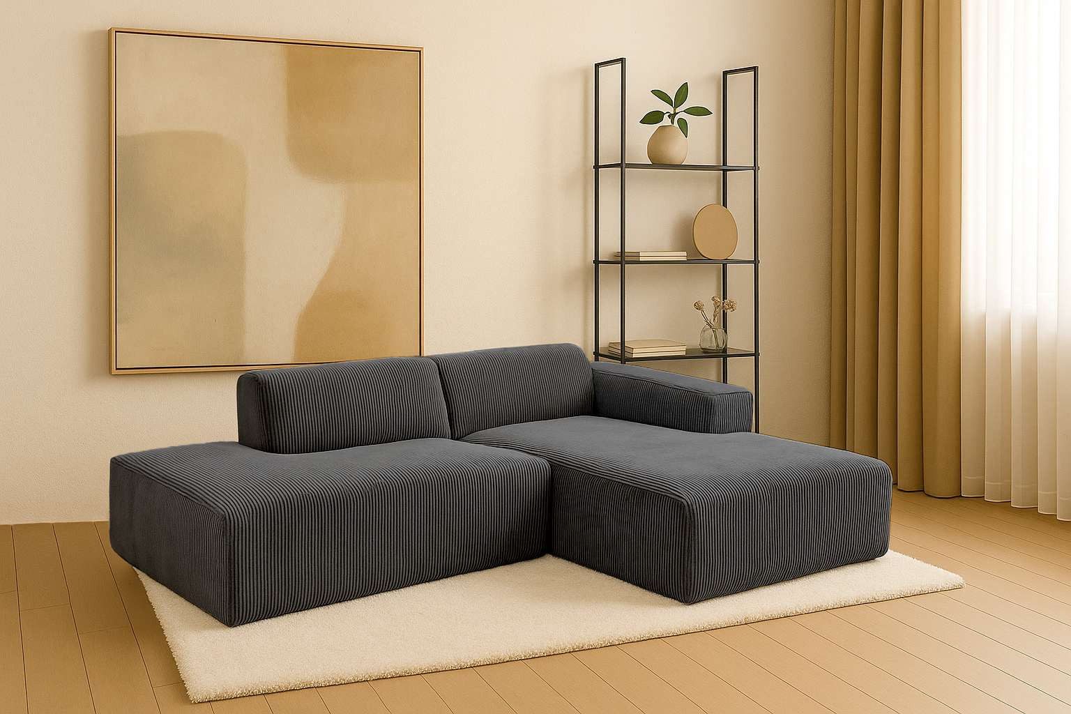 Ecksofa Noord mit Kedernaht, Breite 227 cm, L-Form