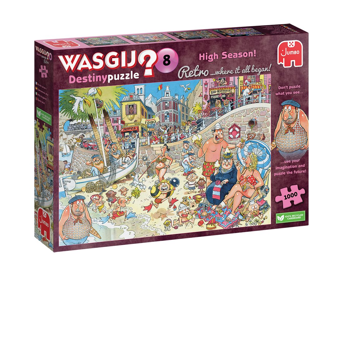 Jumbo Spiele Puzzle Wasgij Destiny Retro 8 Hochsaison! 1000 Teile Puzzle, 1000 Puzzleteile, Made in Europe