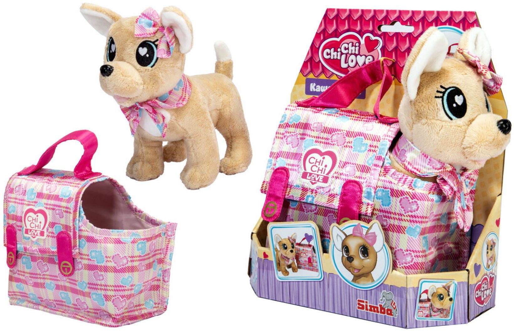 SIMBA Plüschfigur Plüsch Stofftier Chi Chi Love Kawaii-Pixel Hund 20cm 105890203