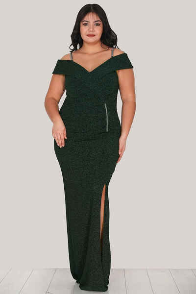 Modabout Abendkleid Langes Maxikleid Sommerkleid für große Größen - NELB0553D9478ZMT (1-tlg)