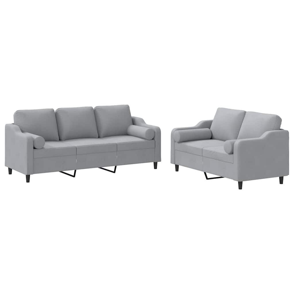 vidaXL Sofa 2-tlg. Sofagarnitur mit Kissen günstig online kaufen