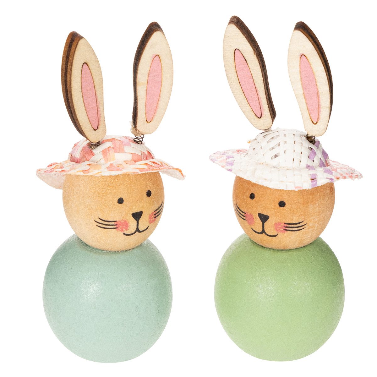 Florists Products Osterhase Osterhasen Holzfiguren Deko Frühling Tischdekoration Vintage, 8 Stück