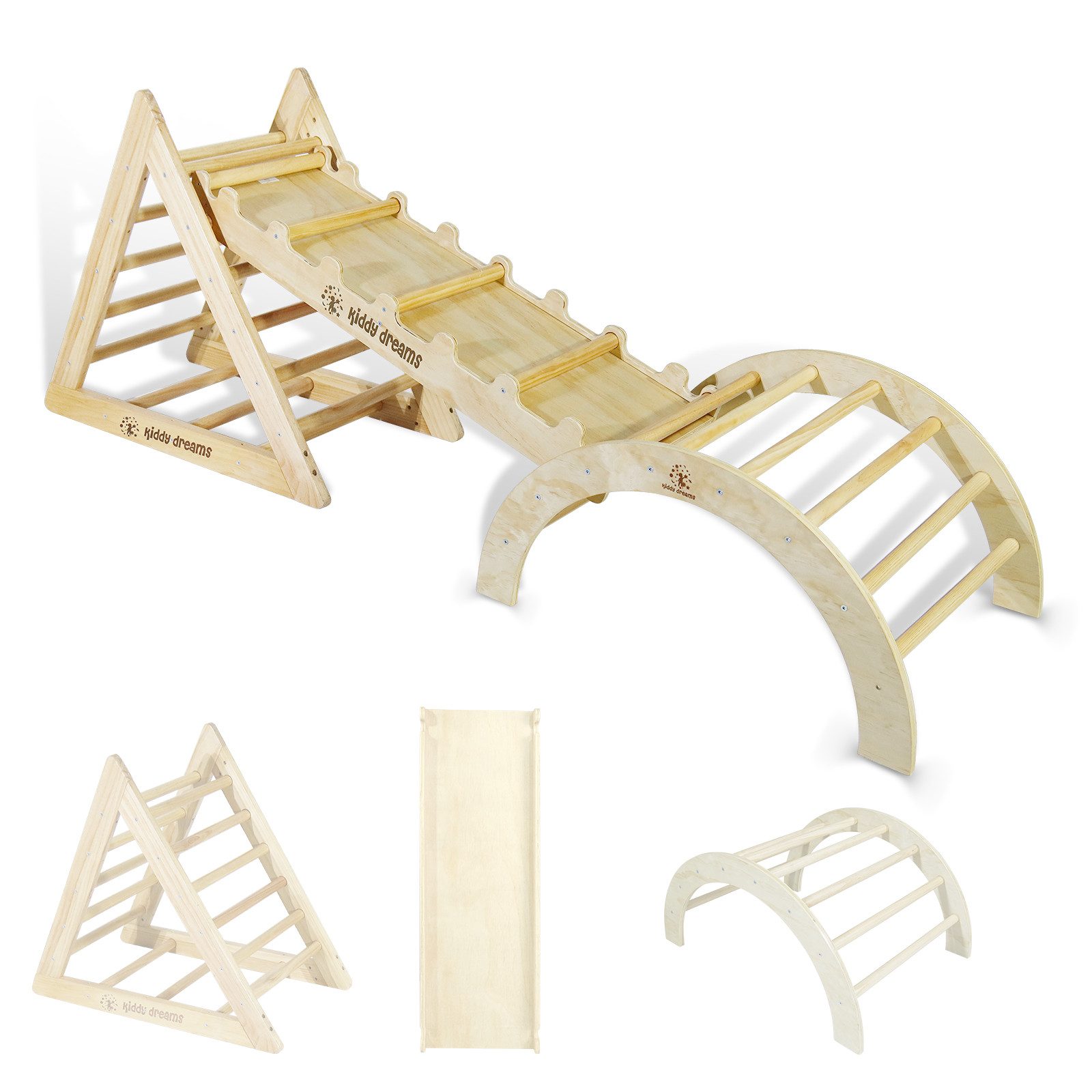 CCLIFE Klettergerüst Montessori Kletterdreieck mit Rutsche Kletterbogen ab günstig online kaufen