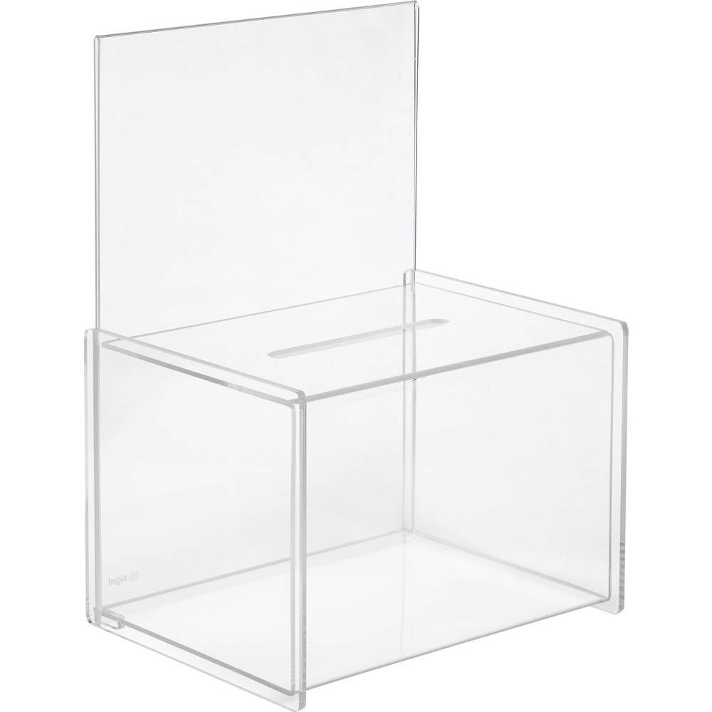 Sigel Aufbewahrungsbox Aktionsbox / Spendenbox / Losbox, mit Einstecktafel für A4 VA150