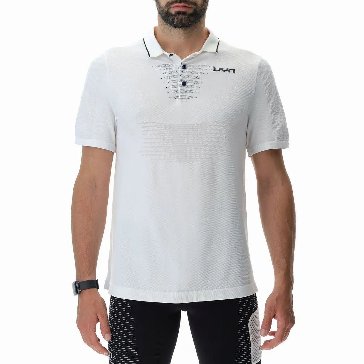 UYN Poloshirt Padel Series (aus Natex, maximale Bewegungsfreiheit) weiss Herren