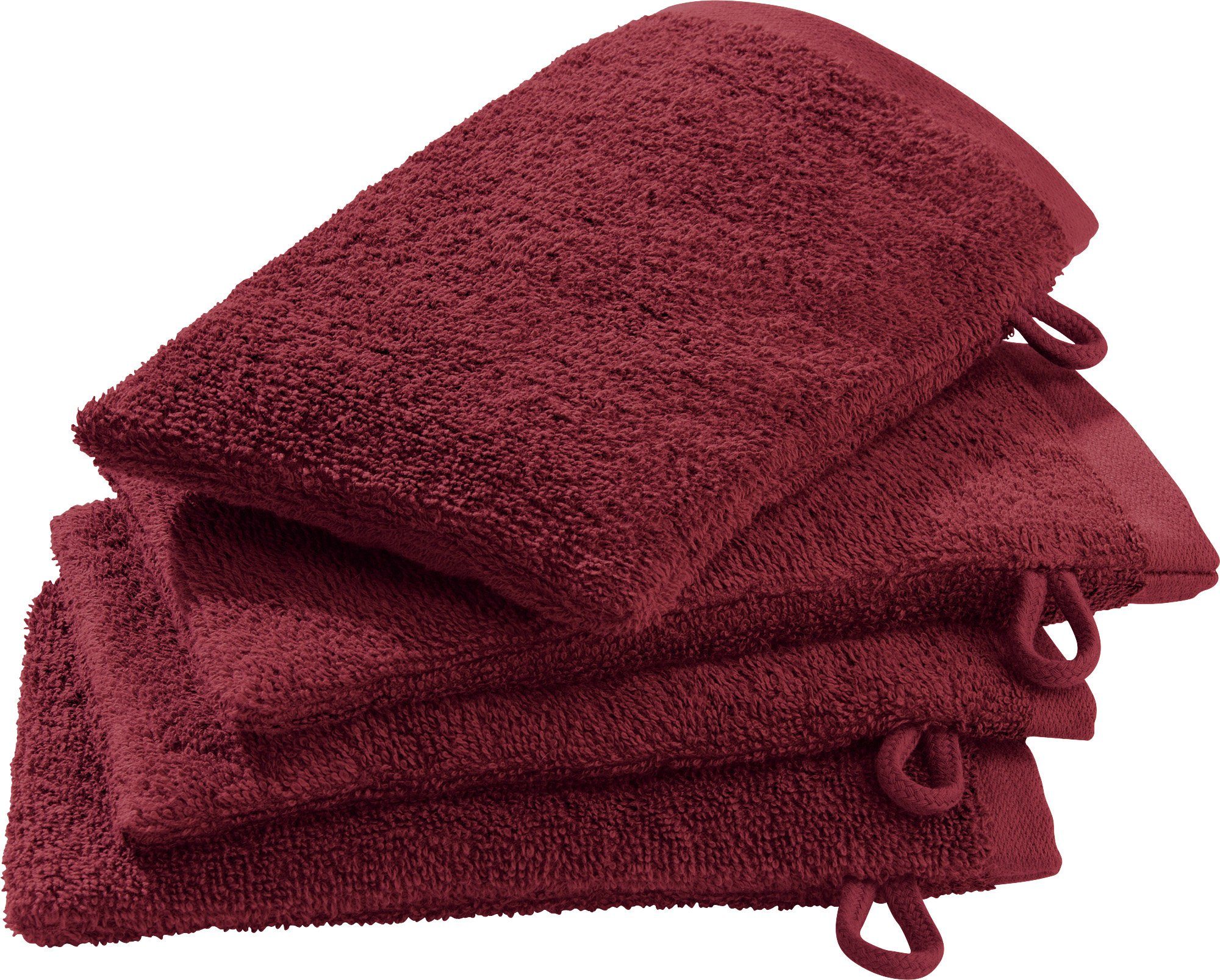 Erwin Müller Waschhandschuh Waschhandschuh "Ludwigsburg" 4er-Pack, Frottier, Walk-Frottier Uni