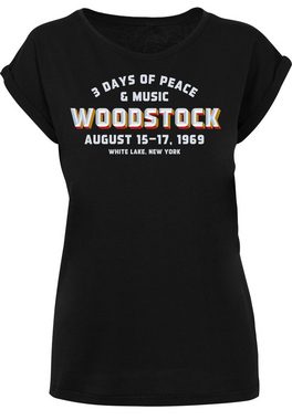 F4NT4STIC T-Shirt Woodstock Varsity 1969' Print