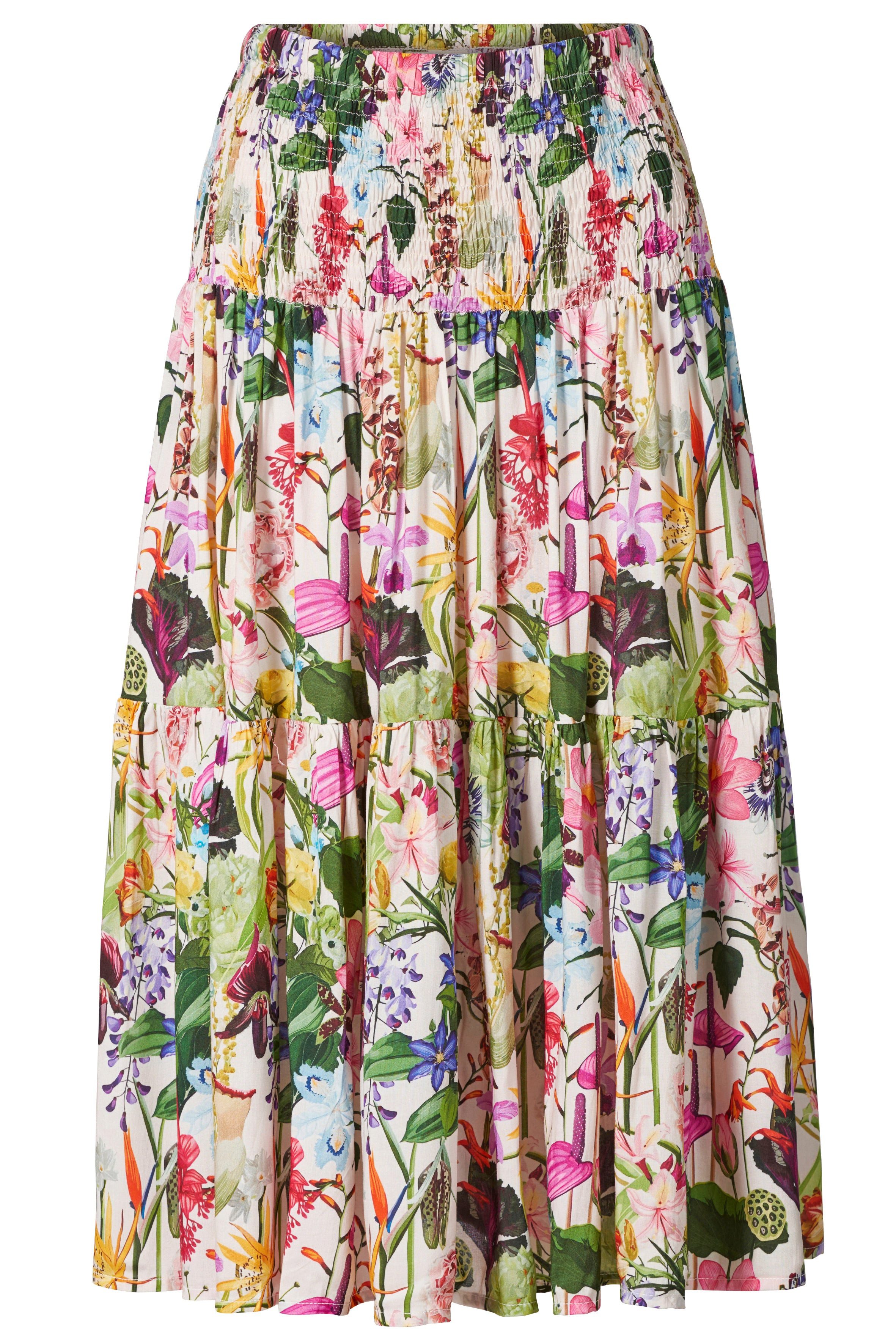 Himalaya Clothing Midirock Rock Damen mit floralem Print - Sommerrock aus h günstig online kaufen