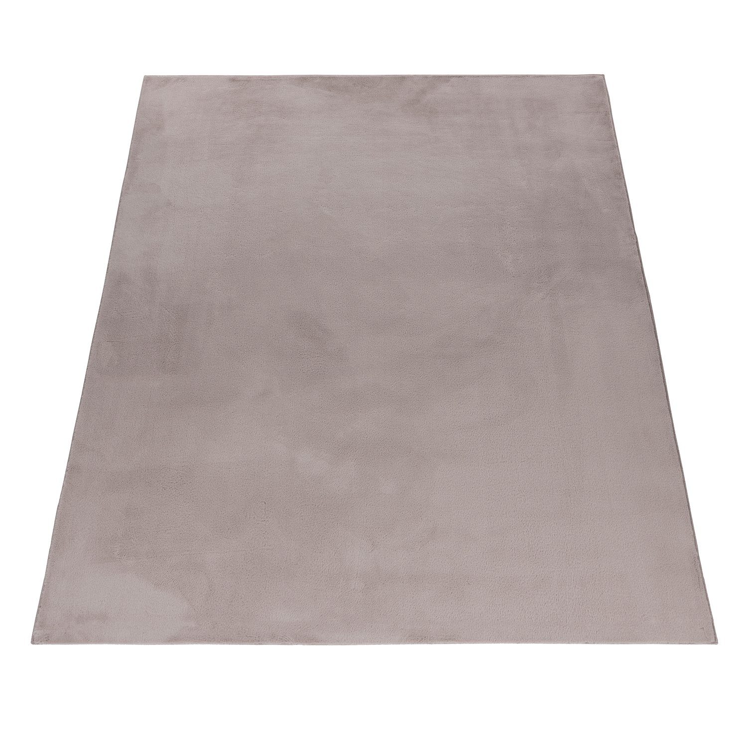 Teppium Teppich Unicolor - Einfarbig, Rechteckig, Höhe: 20 mm, Teppich Wohnzimmer Einfarbig Shaggy Modern Flauschiger Felloptik Weich