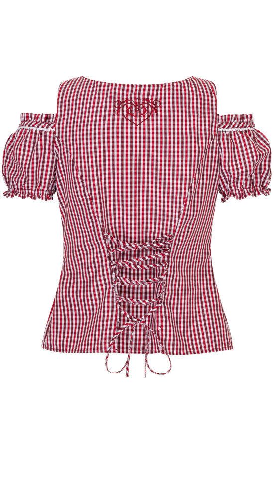 Nübler Dirndlbluse Miederbluse Herta in Rot günstig online kaufen