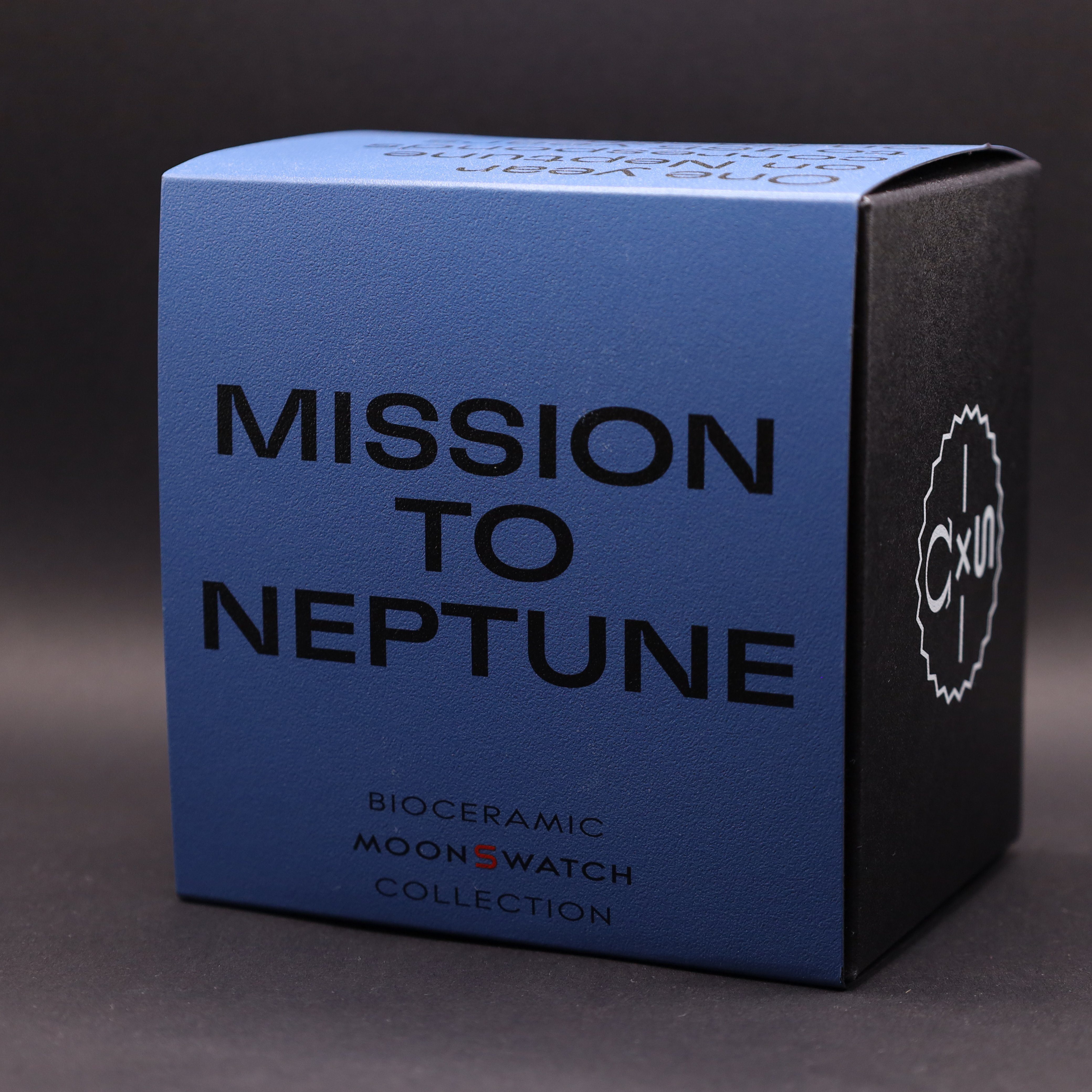 Neptune Mission (1-tlg) Swatch Bioceramic SO33N100, Chronograph Omega Moonswatch Omega to