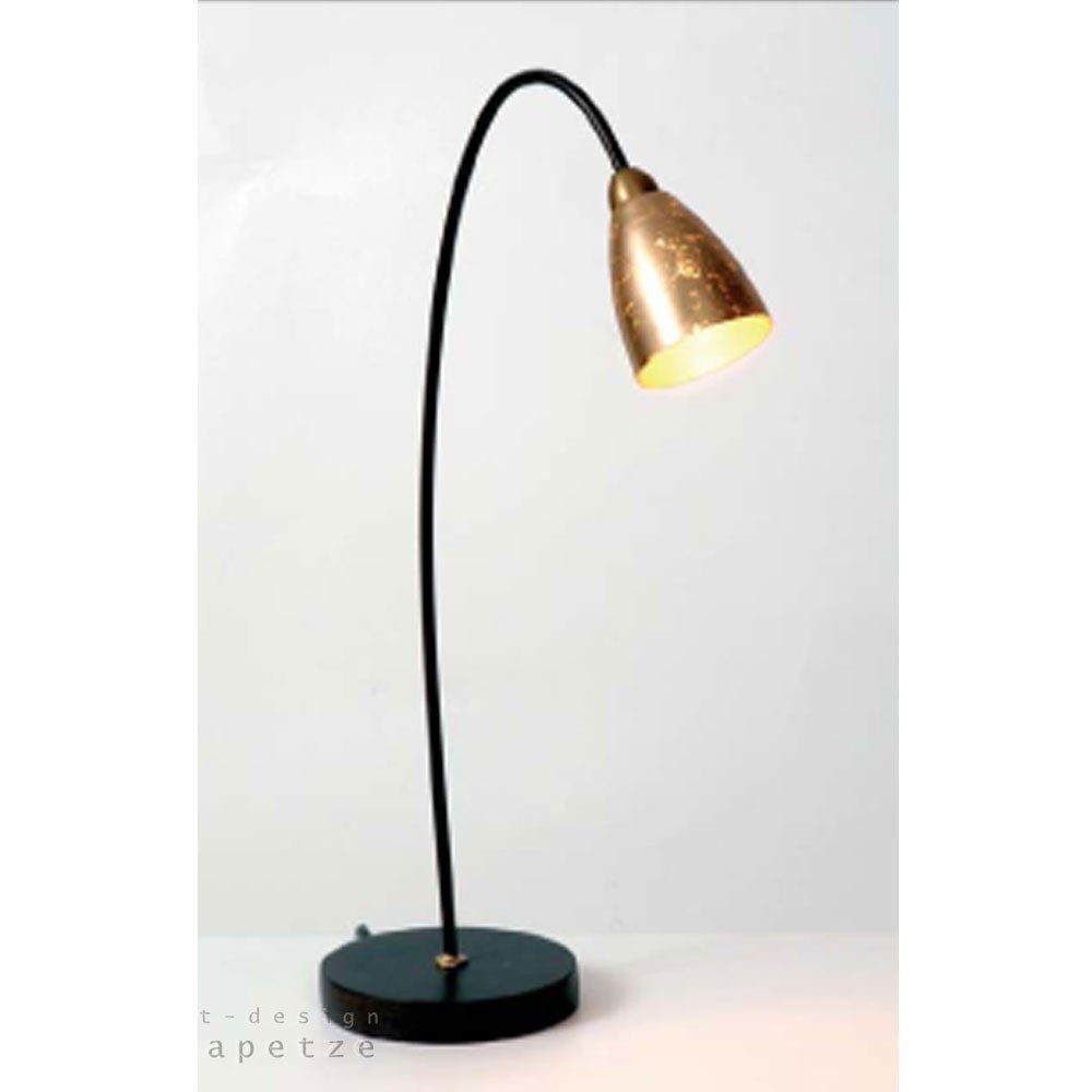 Holländer Tischleuchte Alice Glas Weiß Braun, Gold, Schwarz
